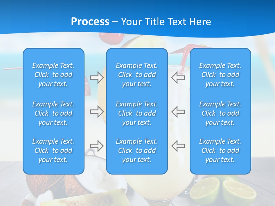 Creamy Umbrella Strawberry PowerPoint Template