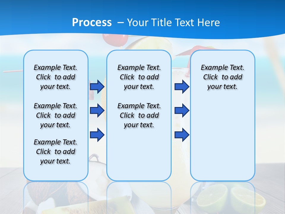 Creamy Umbrella Strawberry PowerPoint Template