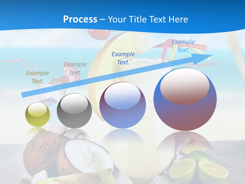 Creamy Umbrella Strawberry PowerPoint Template
