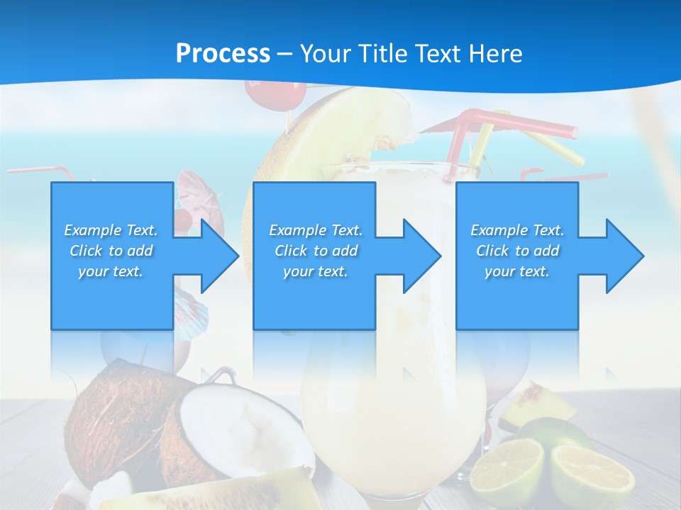 Creamy Umbrella Strawberry PowerPoint Template