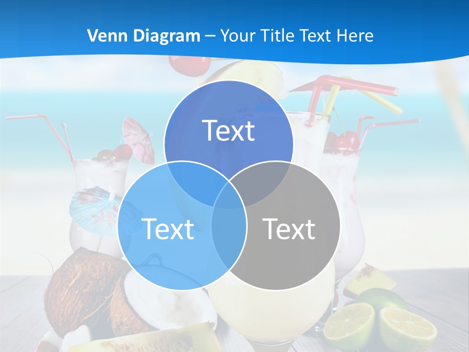 Creamy Umbrella Strawberry PowerPoint Template