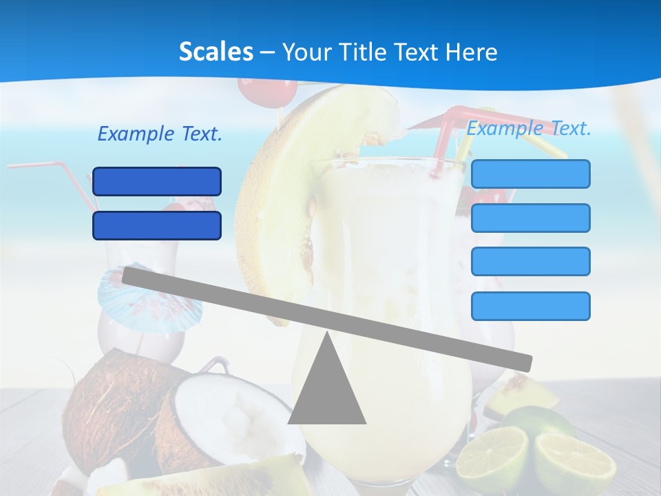 Creamy Umbrella Strawberry PowerPoint Template