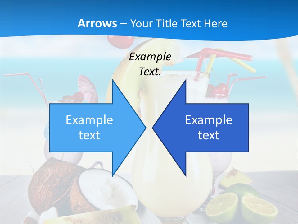 Creamy Umbrella Strawberry PowerPoint Template