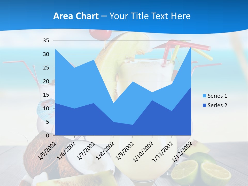 Creamy Umbrella Strawberry PowerPoint Template