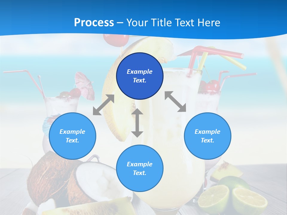 Creamy Umbrella Strawberry PowerPoint Template