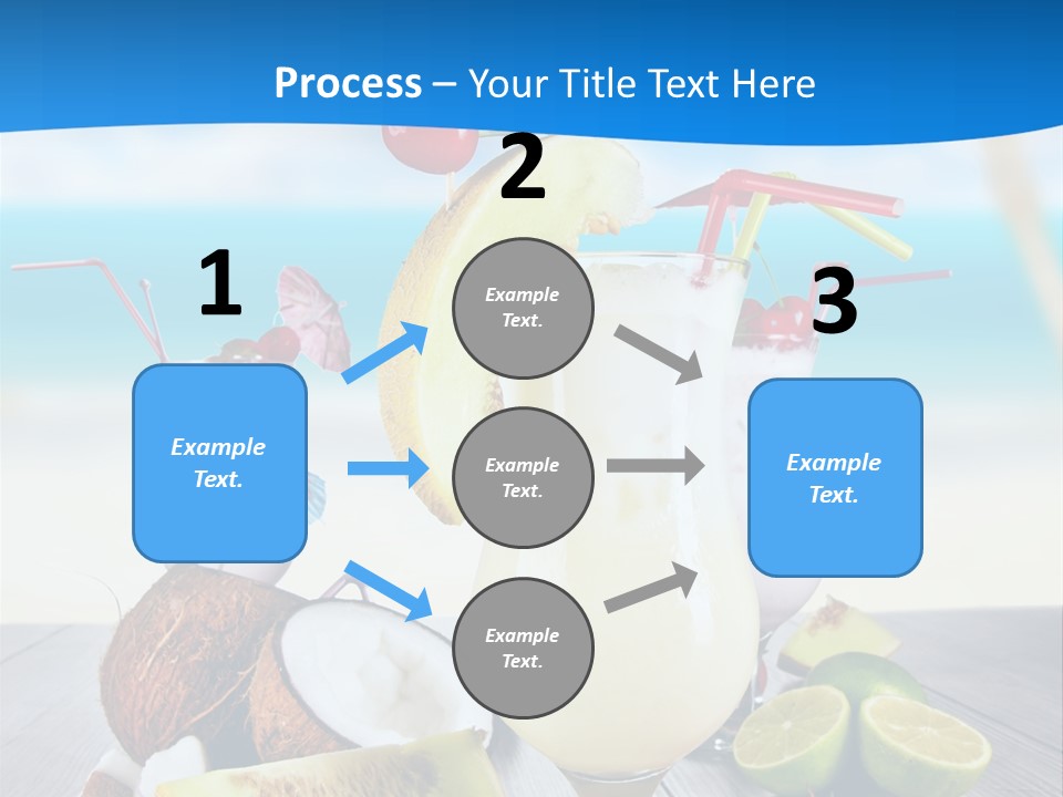 Creamy Umbrella Strawberry PowerPoint Template