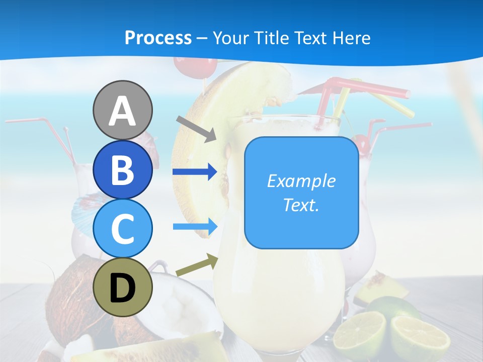 Creamy Umbrella Strawberry PowerPoint Template
