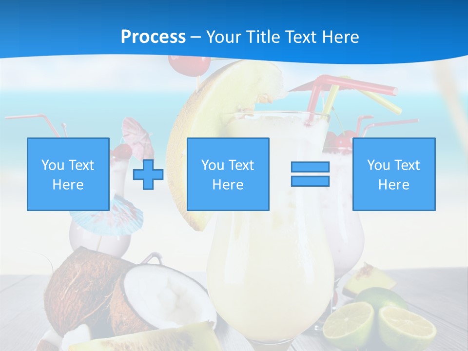 Creamy Umbrella Strawberry PowerPoint Template