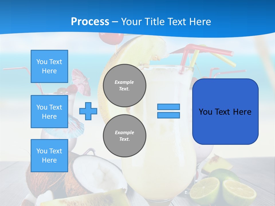 Creamy Umbrella Strawberry PowerPoint Template