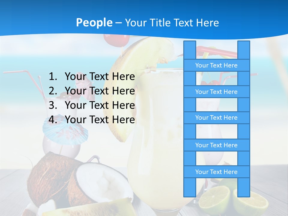 Creamy Umbrella Strawberry PowerPoint Template