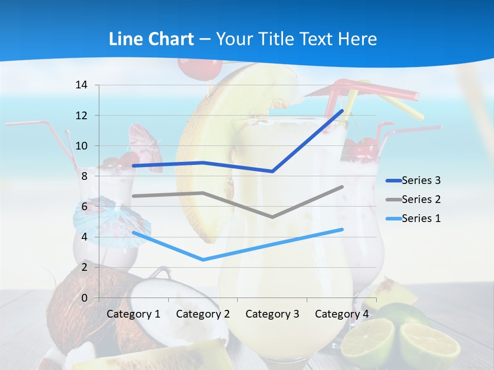 Creamy Umbrella Strawberry PowerPoint Template