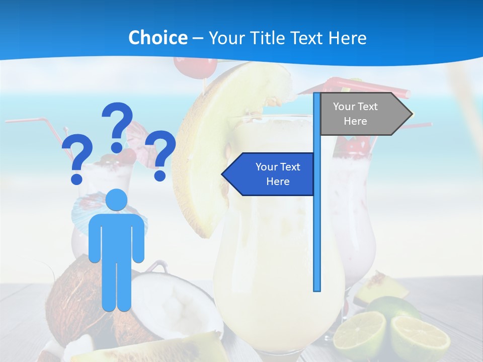 Creamy Umbrella Strawberry PowerPoint Template