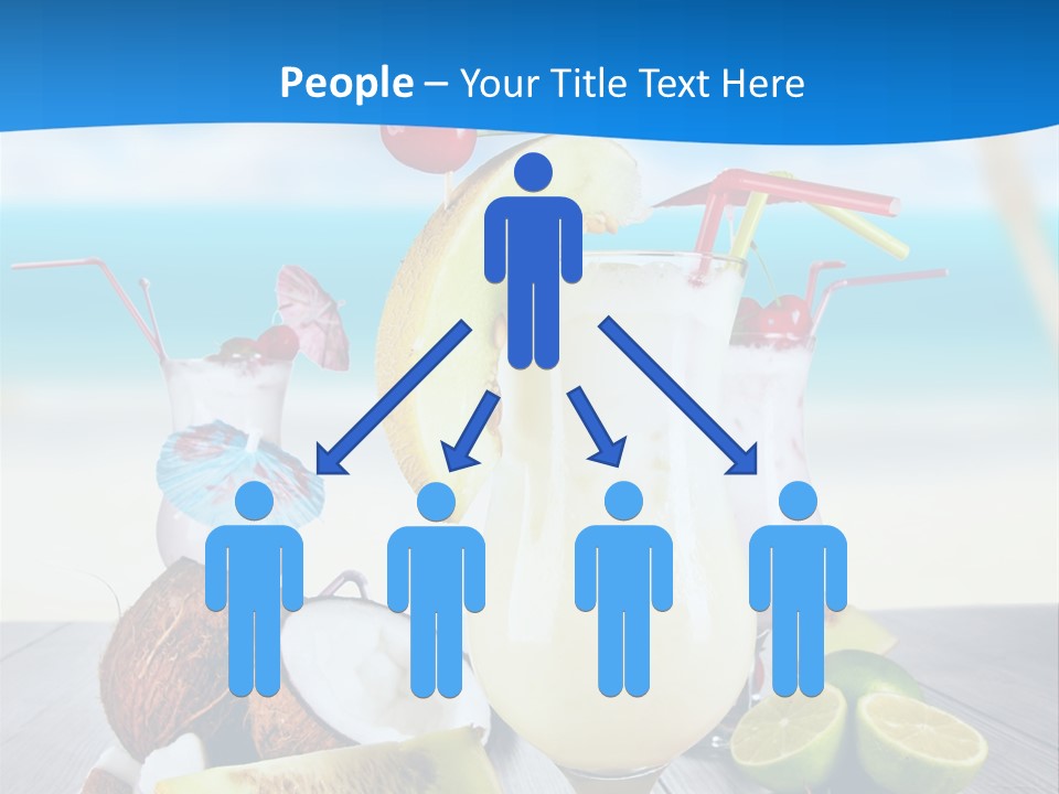 Creamy Umbrella Strawberry PowerPoint Template