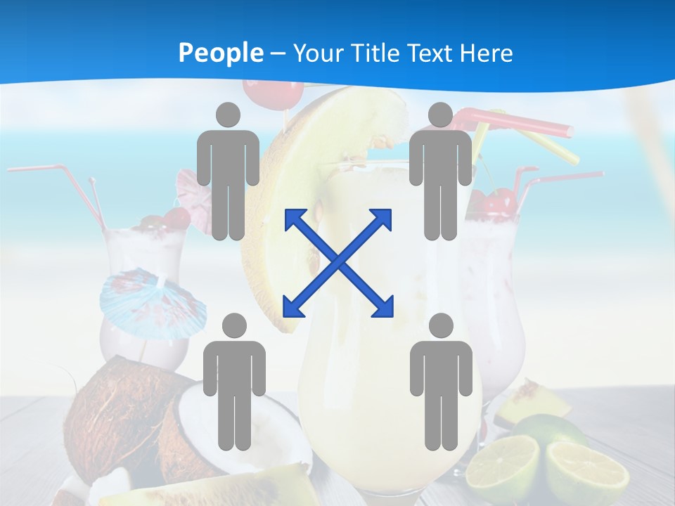 Creamy Umbrella Strawberry PowerPoint Template