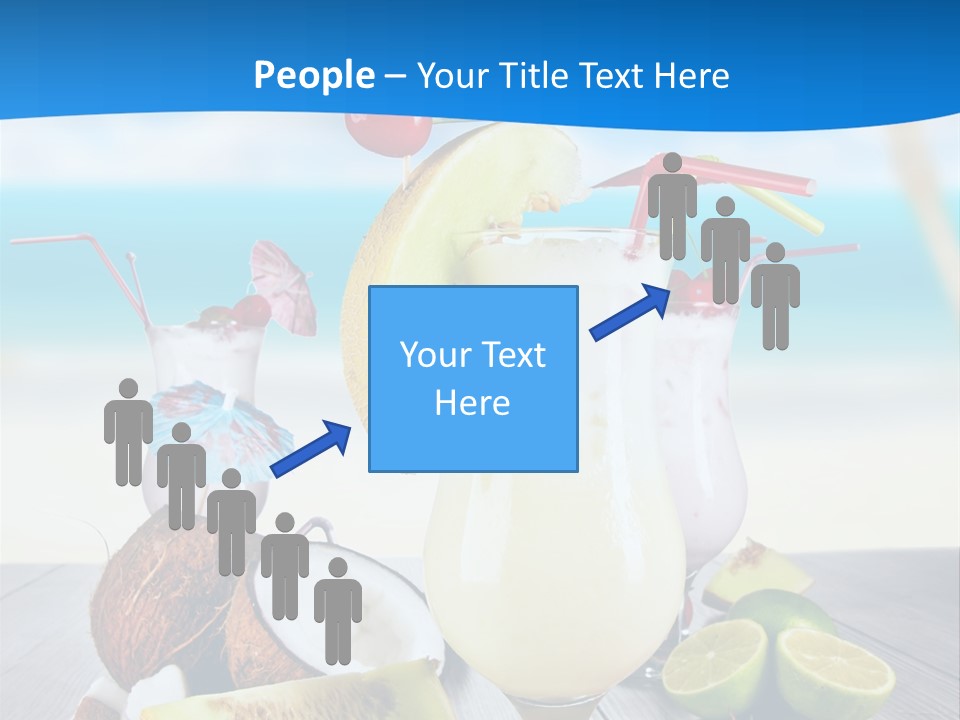 Creamy Umbrella Strawberry PowerPoint Template