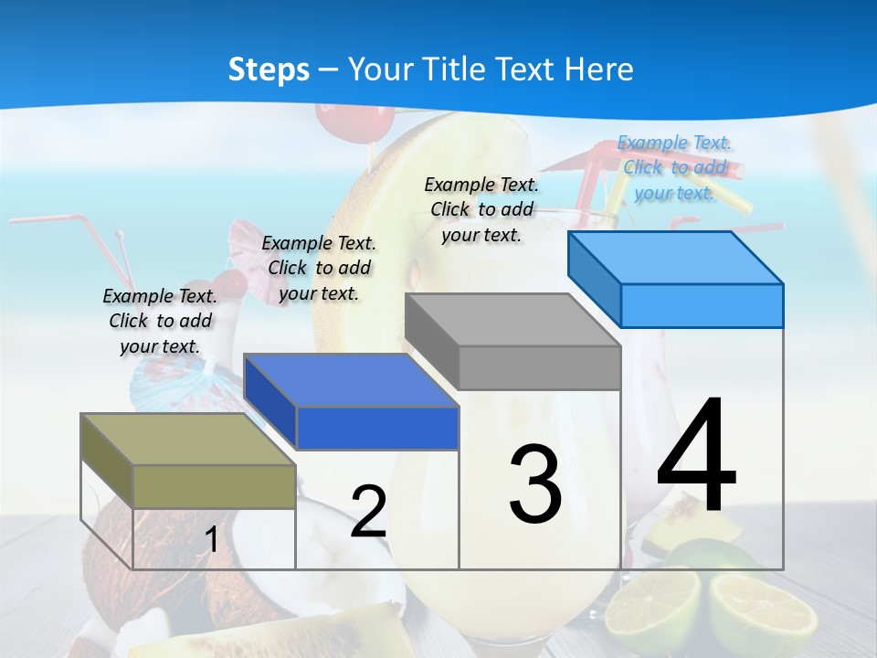 Creamy Umbrella Strawberry PowerPoint Template