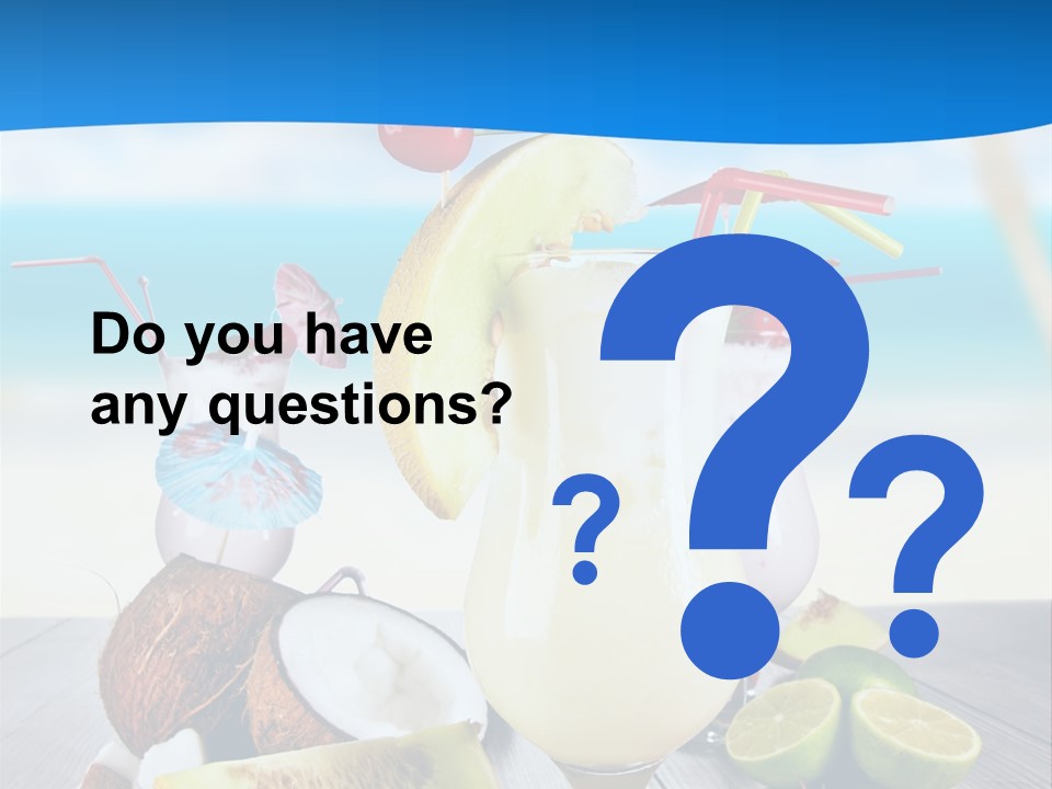 Creamy Umbrella Strawberry PowerPoint Template