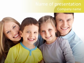 Male Portrait Happiness PowerPoint Template