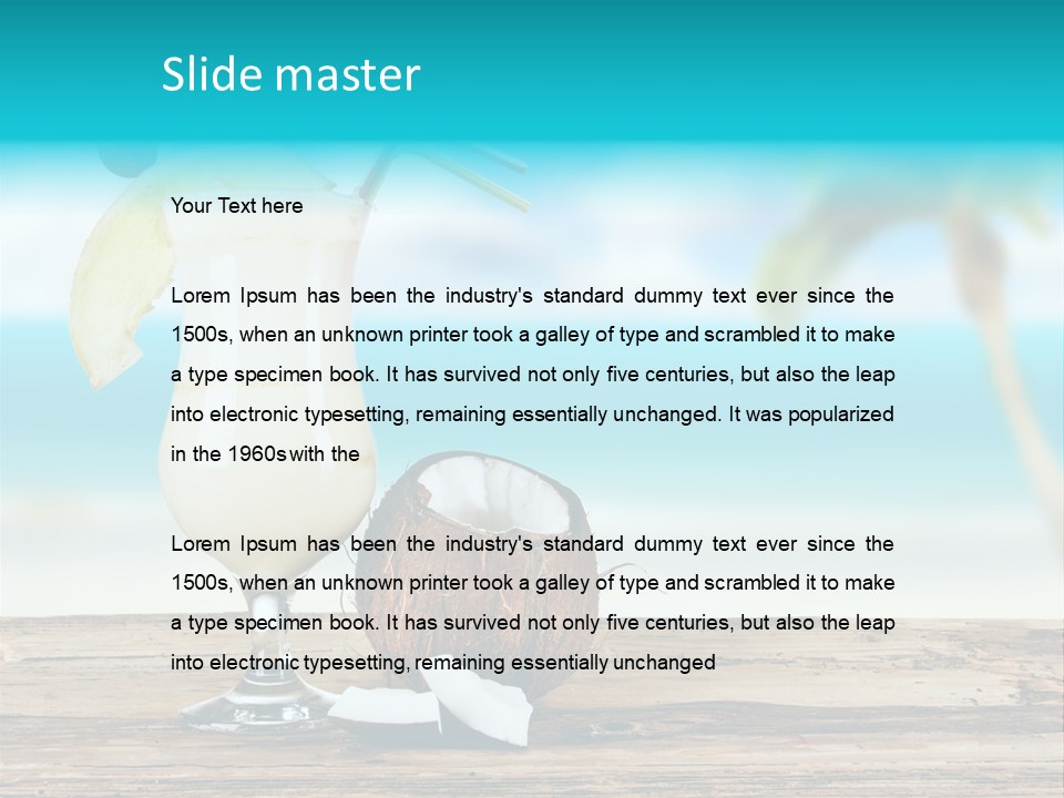 Cream Blue Wood PowerPoint Template