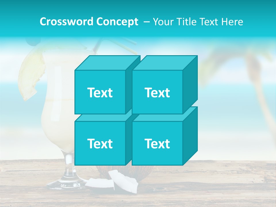 Cream Blue Wood PowerPoint Template