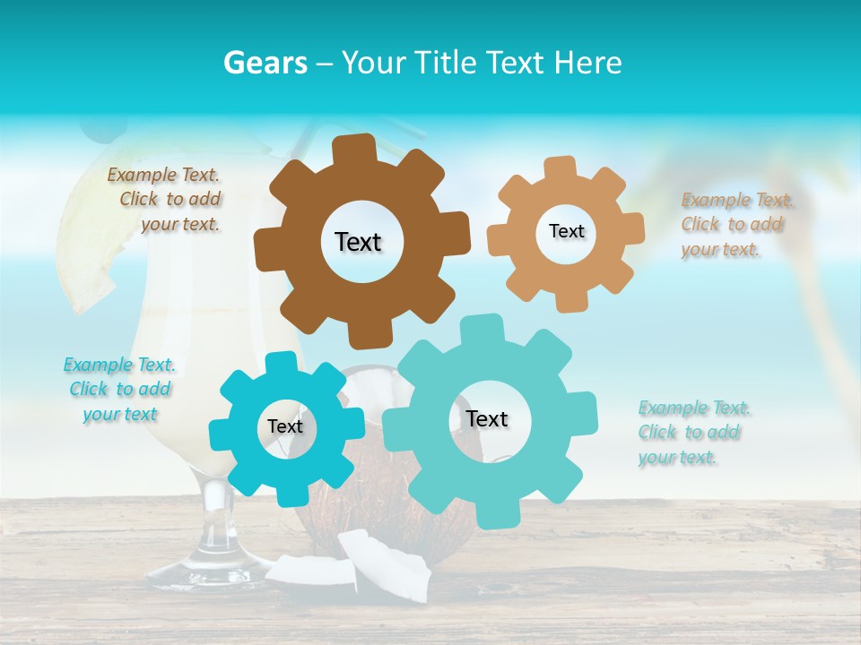 Cream Blue Wood PowerPoint Template