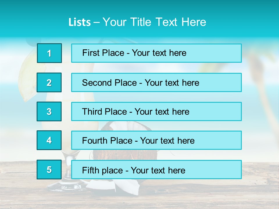 Cream Blue Wood PowerPoint Template