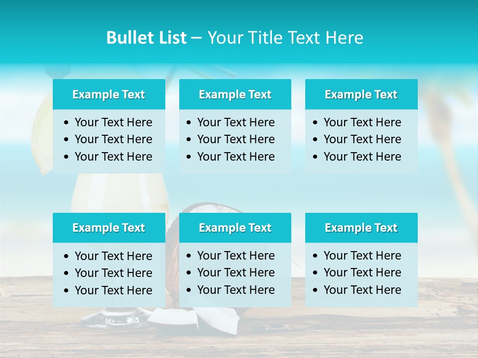 Cream Blue Wood PowerPoint Template