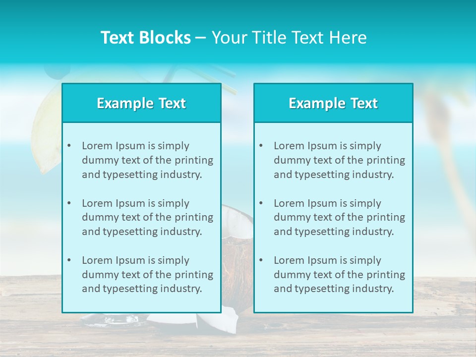 Cream Blue Wood PowerPoint Template