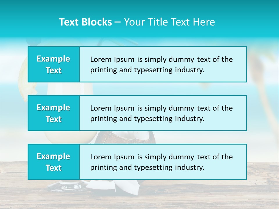 Cream Blue Wood PowerPoint Template