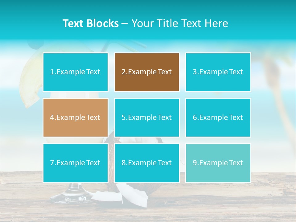 Cream Blue Wood PowerPoint Template