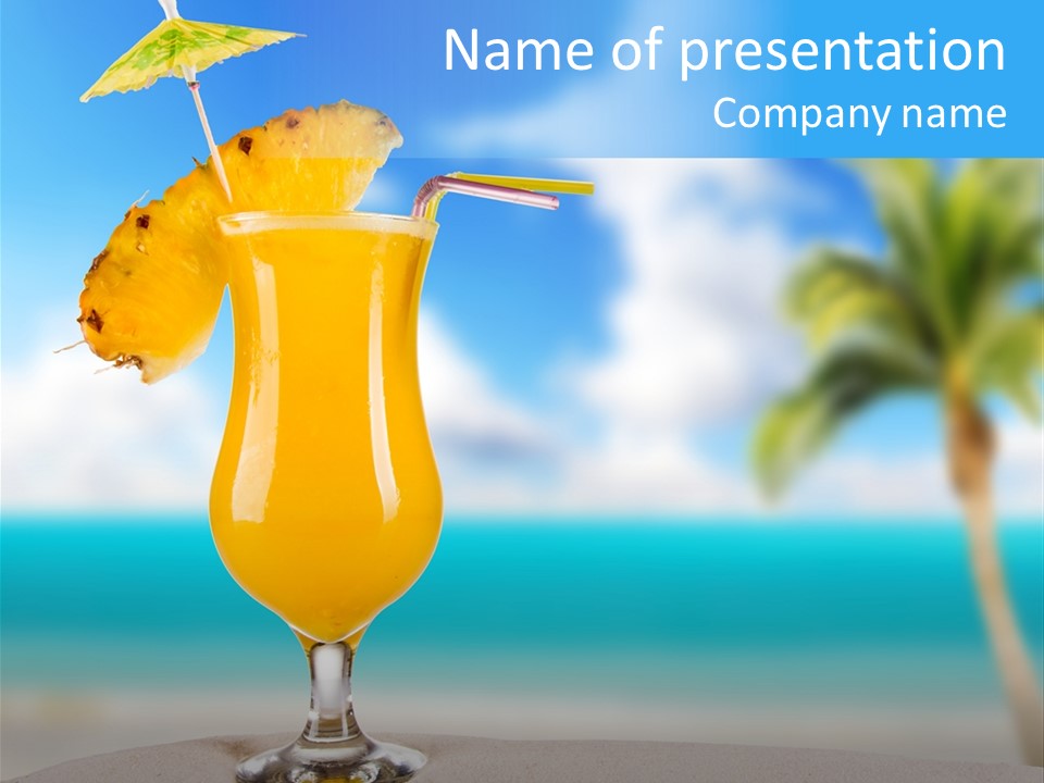 Summer Glass Ocean PowerPoint Template