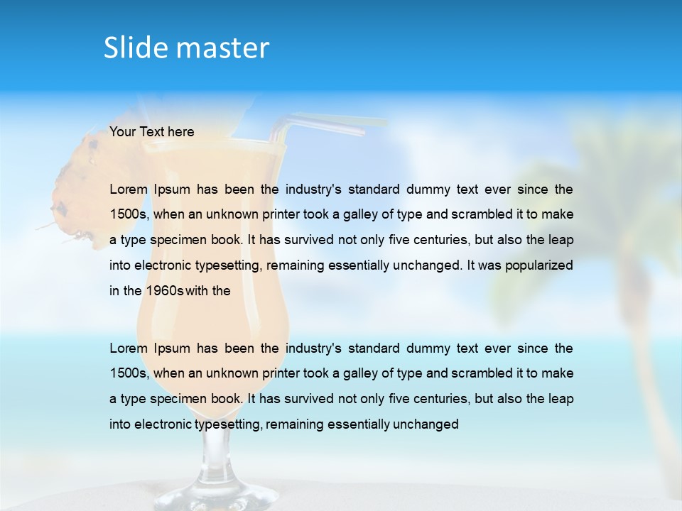 Summer Glass Ocean PowerPoint Template