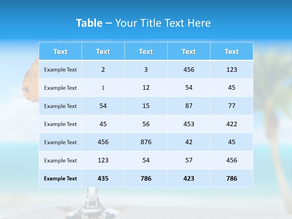 Summer Glass Ocean PowerPoint Template
