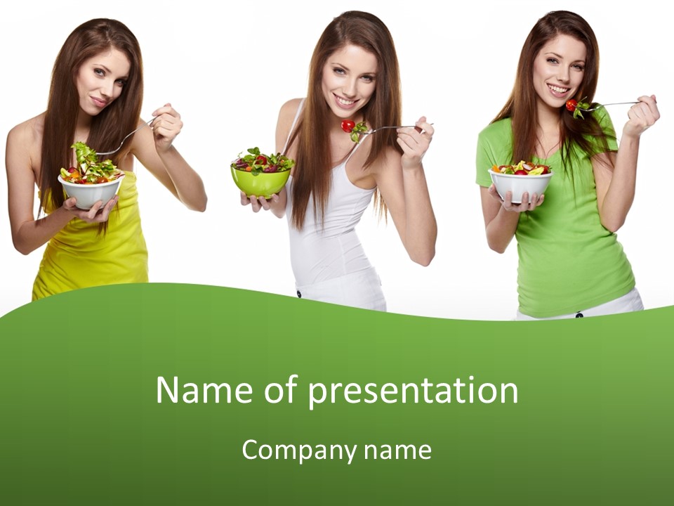 Happy Pretty Salad PowerPoint Template