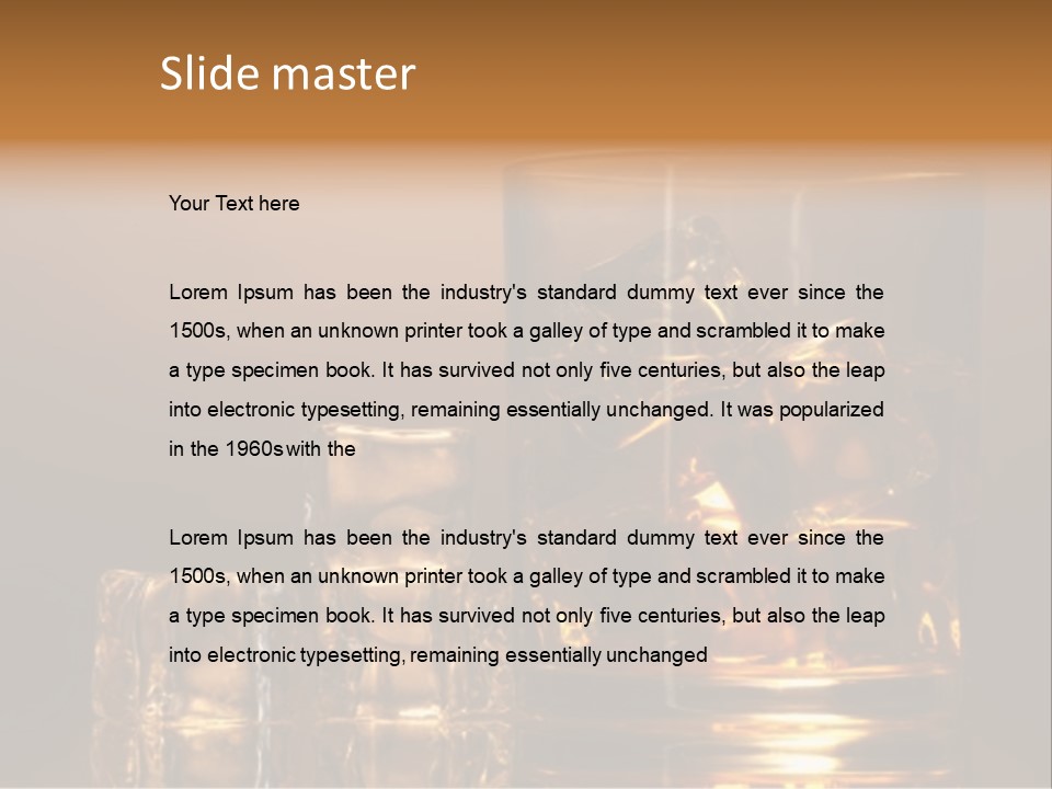 Brown Liquid Whisky PowerPoint Template