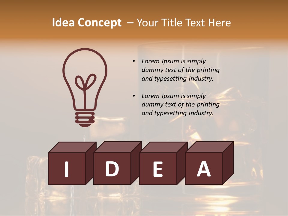 Brown Liquid Whisky PowerPoint Template