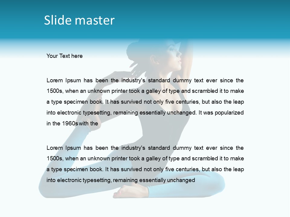 Health Human Yoga PowerPoint Template