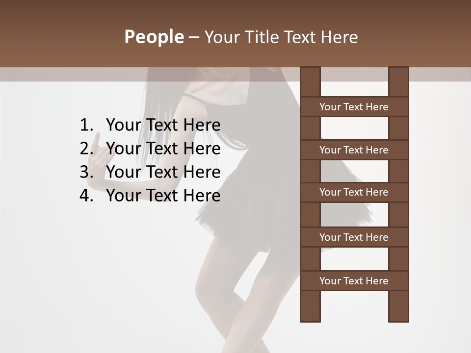 Jump Tiptoe Attractive PowerPoint Template
