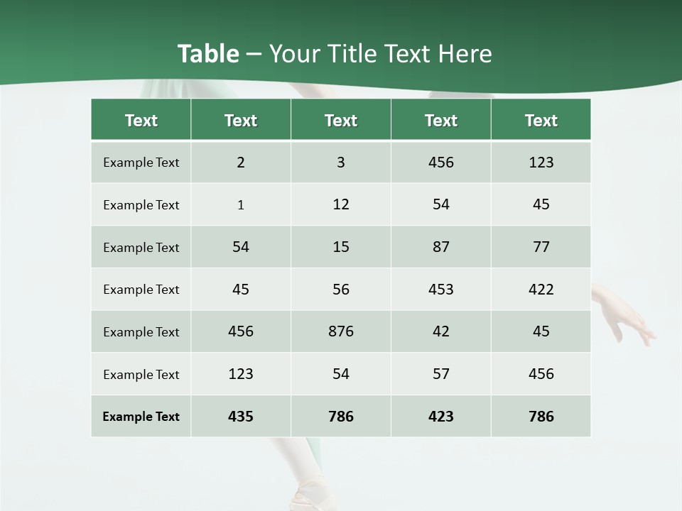 Tutu Exercise Jump PowerPoint Template