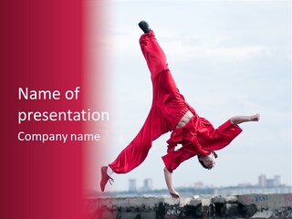 Fly Karate Training PowerPoint Template