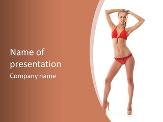 Caucasian Background Swim PowerPoint Template