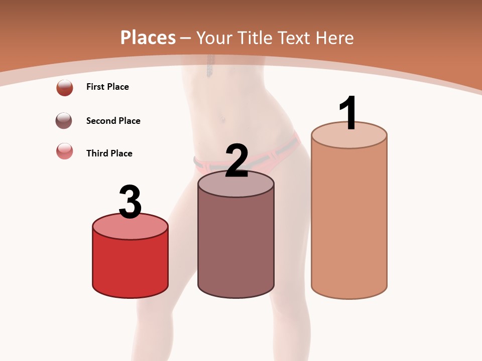 Caucasian Background Swim PowerPoint Template