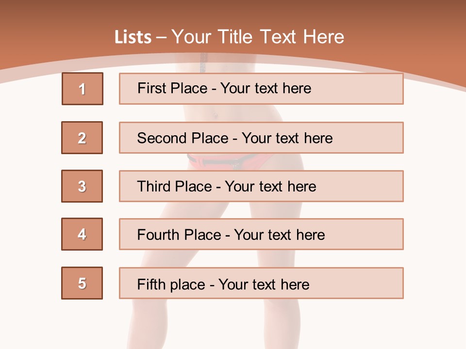 Caucasian Background Swim PowerPoint Template