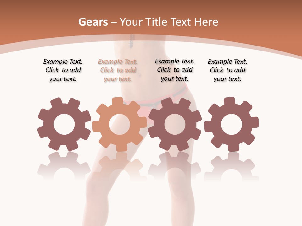 Caucasian Background Swim PowerPoint Template