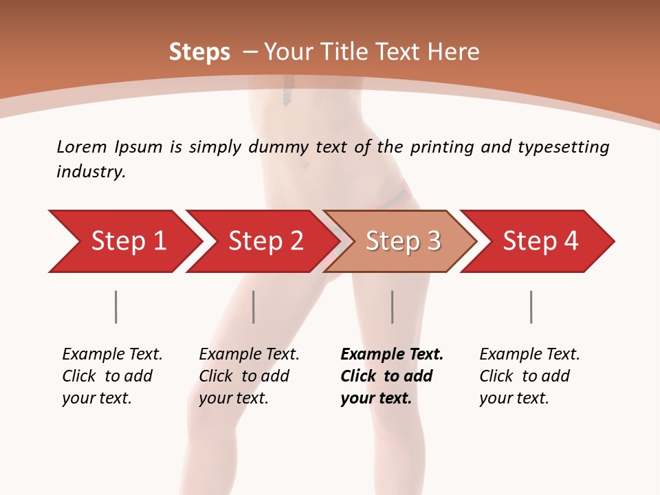 Caucasian Background Swim PowerPoint Template