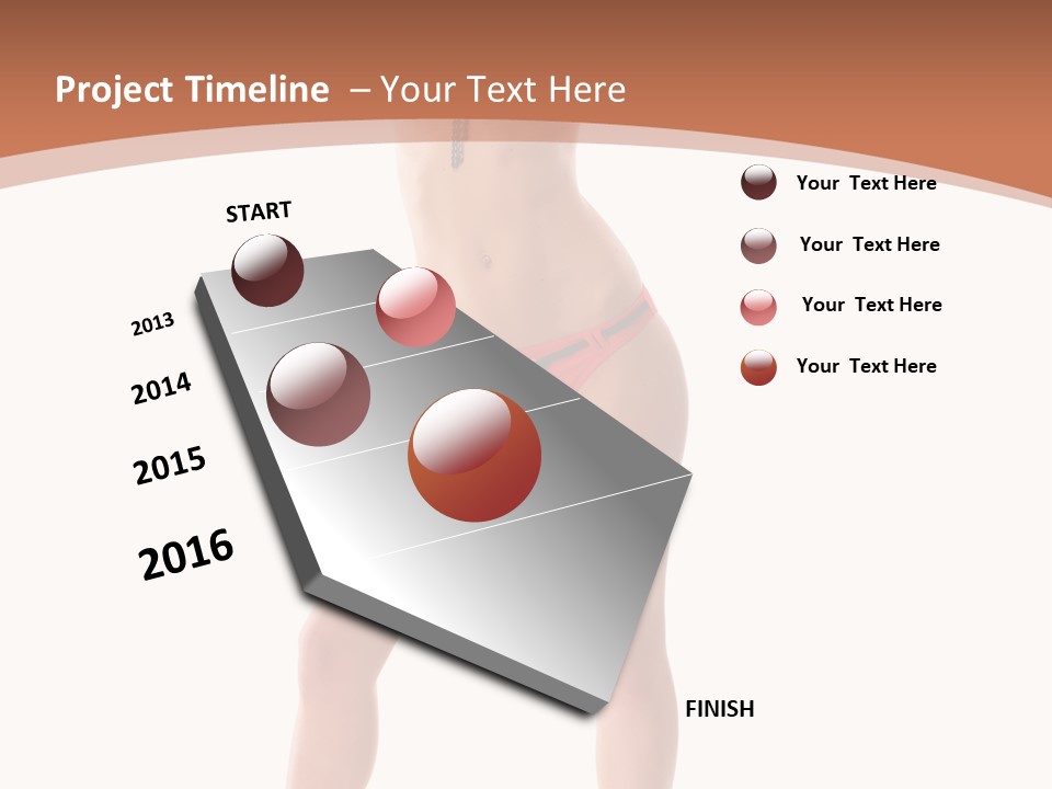 Caucasian Background Swim PowerPoint Template