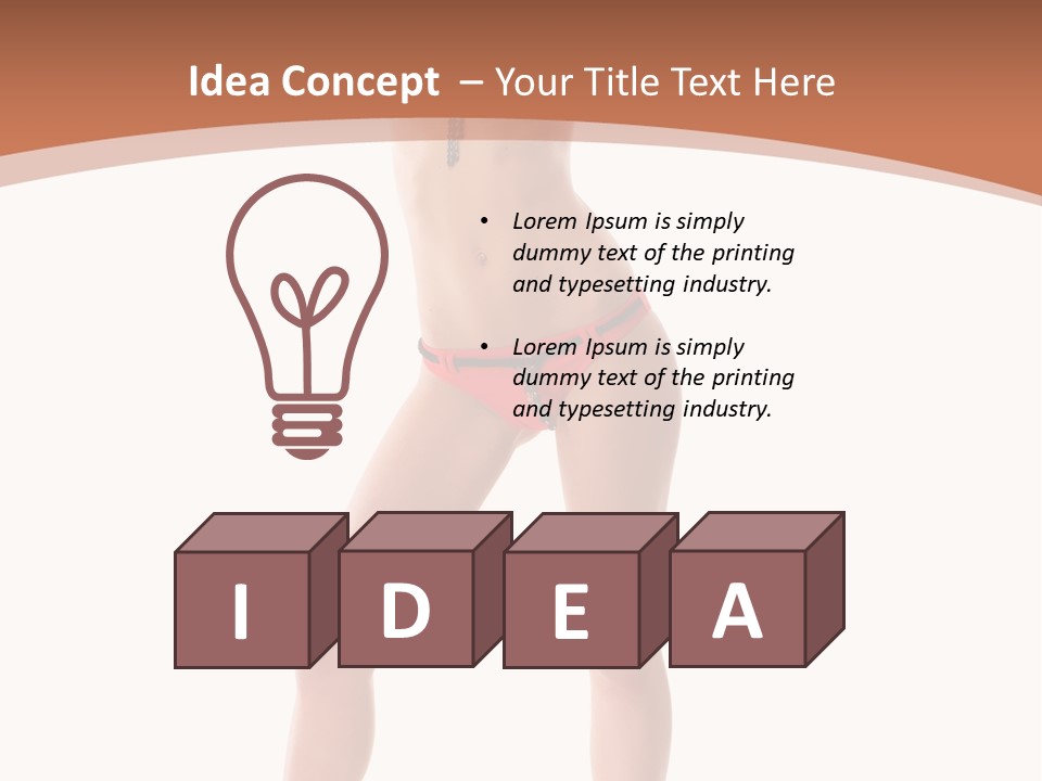 Caucasian Background Swim PowerPoint Template