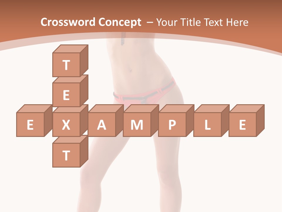 Caucasian Background Swim PowerPoint Template