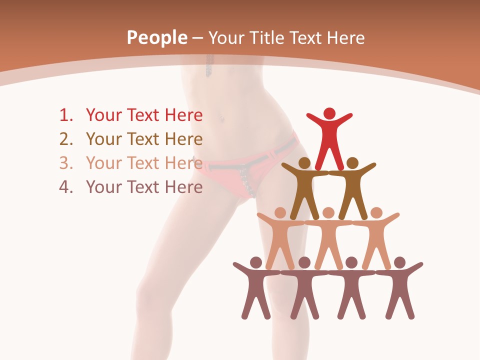 Caucasian Background Swim PowerPoint Template