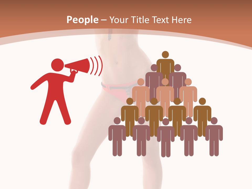 Caucasian Background Swim PowerPoint Template